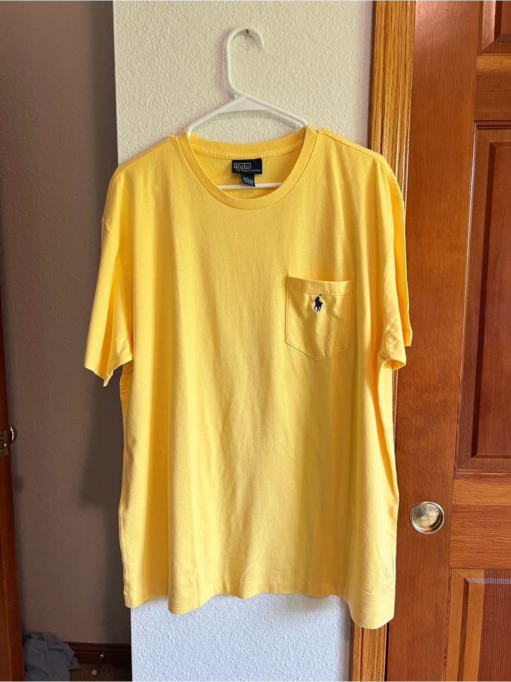 Ralph Lauren Yellow Pocket Tee with Embroidered Pony